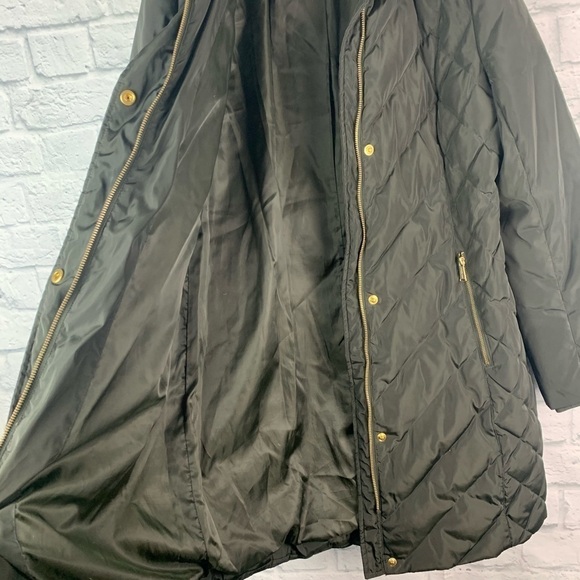 Michael Kors Olive Quilted Longline Puffer Coat S - Picture 8 of 10